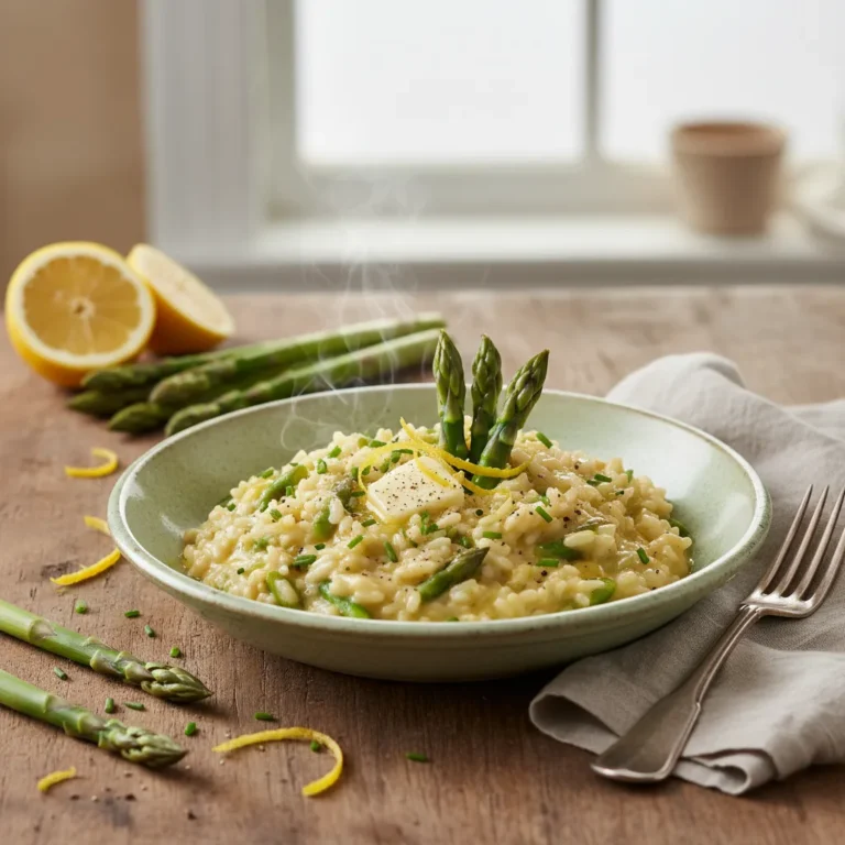 Risoto Cremoso de Aspargos Frescos e Limão Siciliano