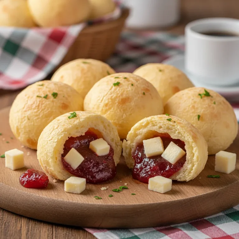 Pão de Queijo Recheado com Goiabada Cascão e Queijo Minas